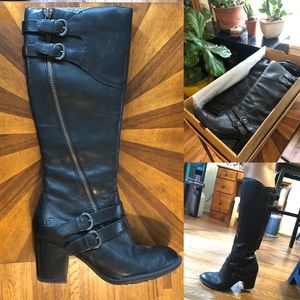 Born Milari Knee-high Black Leather Boots